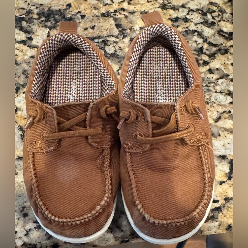 Cat & Jack Toddler Boat Shoes Brown Slip On